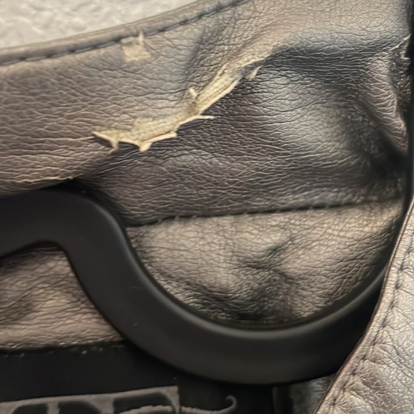 Faux leather metallic Moto jacket - Picture 6 of 7